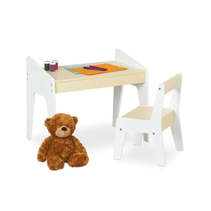 Set Birou Ginger Home Alb/Galben pentru Copii