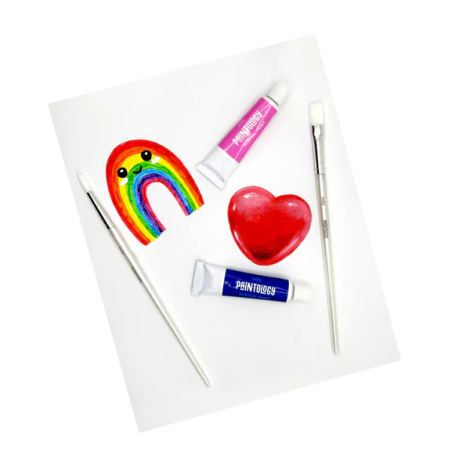 Set vopsele acrilice Paintology, 12 culori + pensule - imagine 5