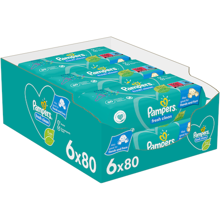 Servetele Pampers Fresh Clean, 6x80 buc - imagine 6