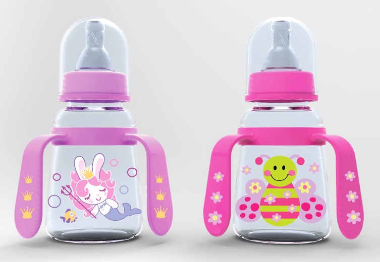 Biberon Lorelli 125 ml cu 2 Mâner - imagine 3