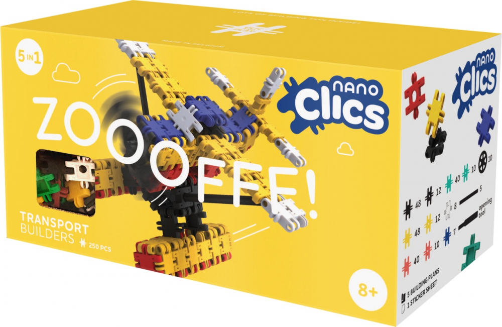 Set Constructie Clicformers Nano 250 Piese, Clicstoys
