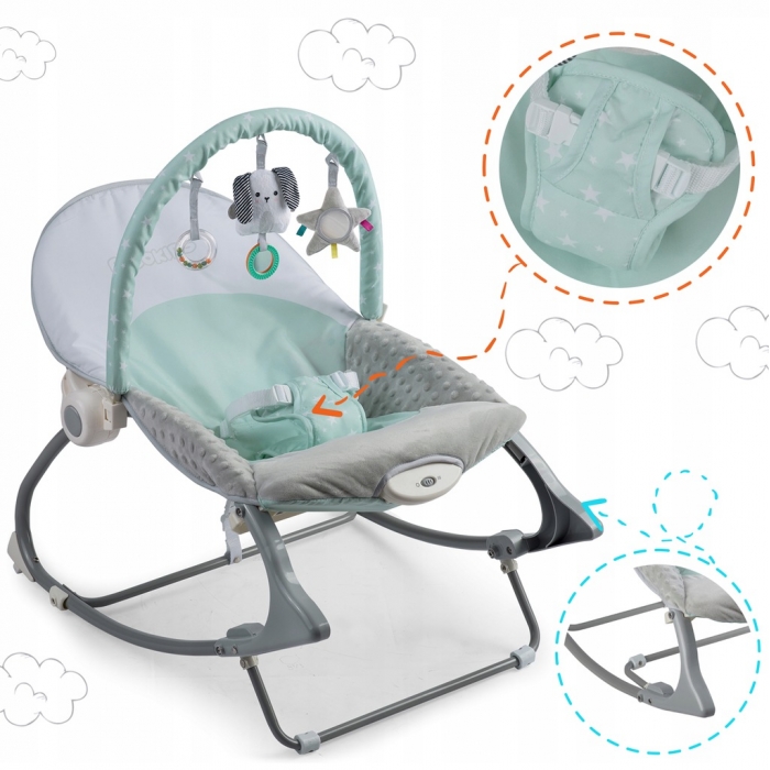 Balansoar Panda Ricokids cu vibrații și jucării - imagine 5