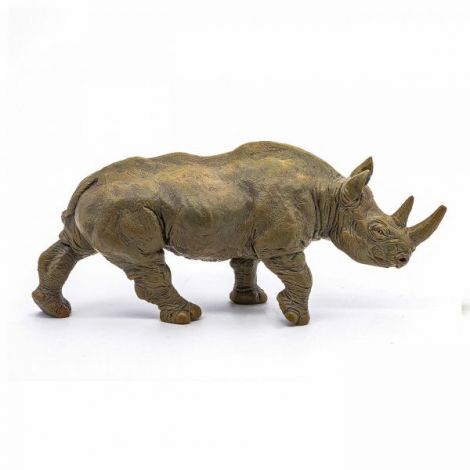 Papo Figurina Rinocer Negru - Realist 17cm - imagine 3