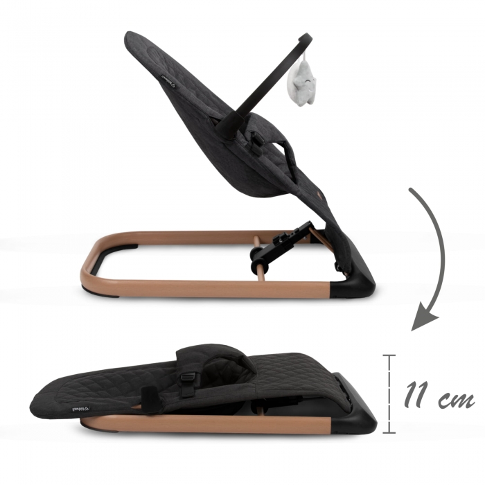 Balansoar Kidwell Laro Wooden Black Sigur și Confortabil - imagine 2