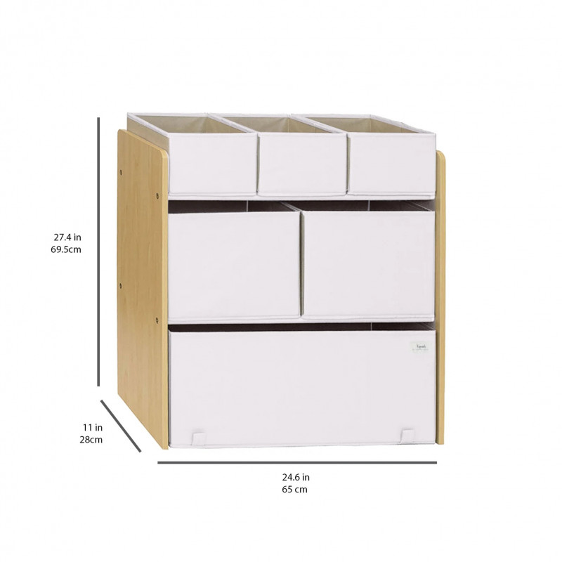 Organizator Jucării 3 Sprouts Cream Material Reciclat - imagine 3