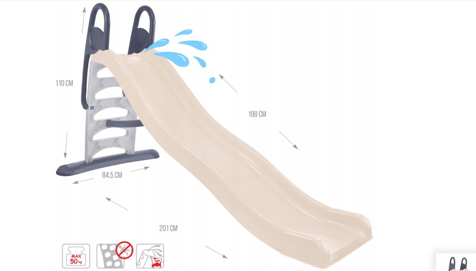 Tobogan Mochtoys Gri 198cm - Sigurță & Distracție - imagine 9