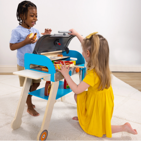 Set Bucătărie Grill Pizza Melissa & Doug Lemn - imagine 5