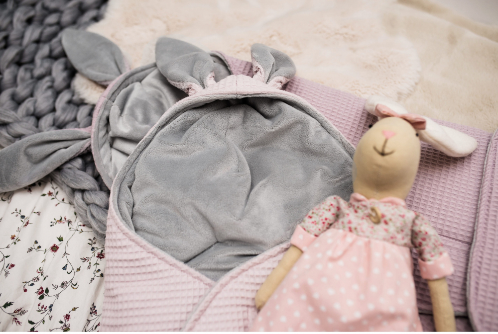 Paturica Floo for Baby Waffle Blueberry, Sac Scaun Auto - imagine 5