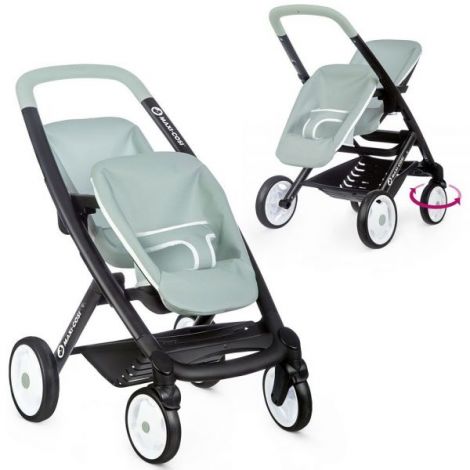 Carucior Twin Smoby Maxi Cosi pentru 2 papusi - imagine 2