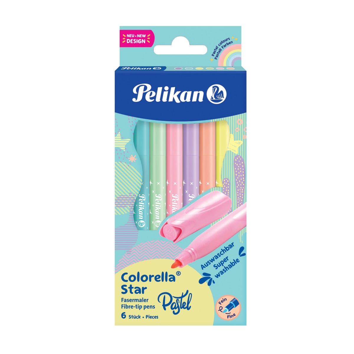 Set 6 Carioci Herlitz Colorella, Culori Pastel