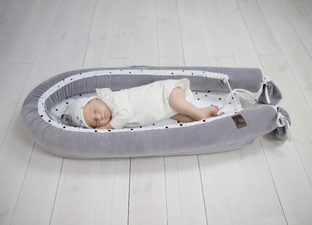Baby Nest Velvet Premium Gri | Nor Pufos - imagine 8