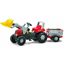 Tractor Rolly Toys cu Cupă și Remorcă