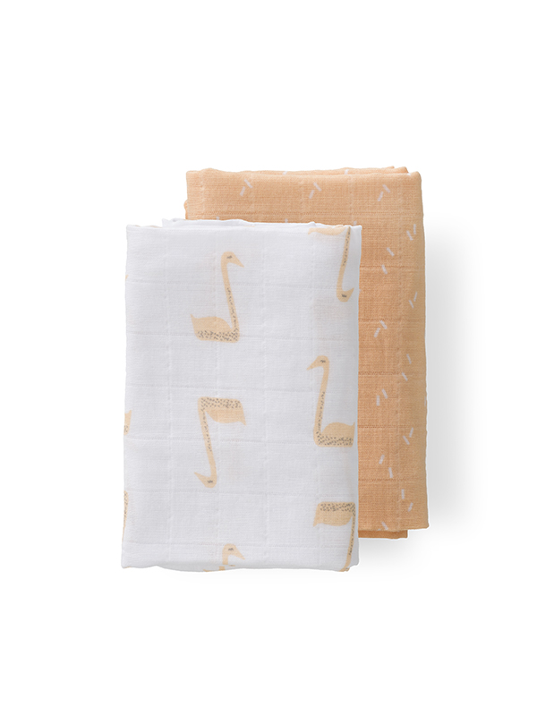 Set 2 museline Fresk Swan, 70x60 cm - imagine 5