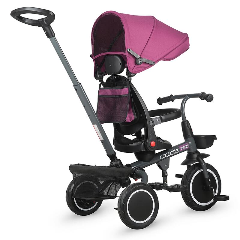 Tricicleta Coccolle Venti Magenta, 360°, 10 luni+ - imagine 11
