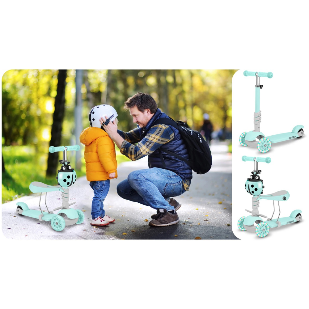 Trotineta 3 in 1 Ricokids Buggy Mint - imagine 10