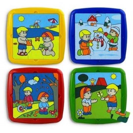 Set 4 Puzzle Activitati Sezon Miniland