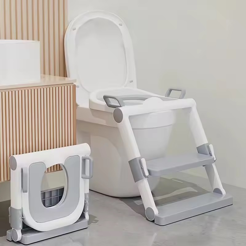 Reductor Toaleta Little Mom Pliabil cu Scară - imagine 5