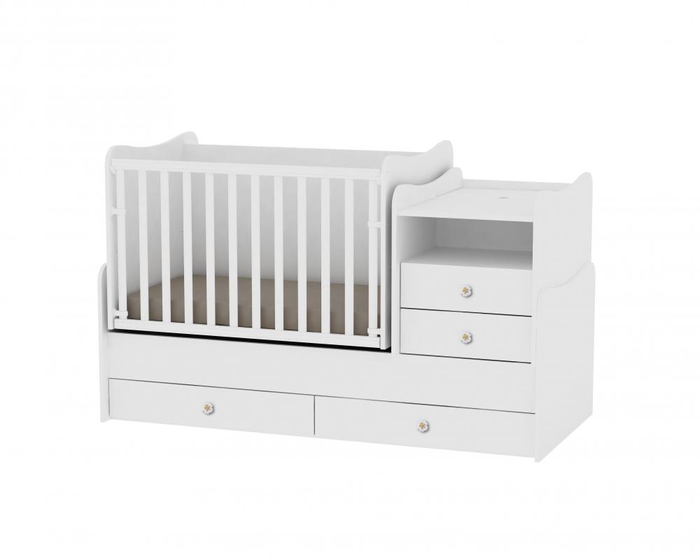 Mobilier Transformabil Lorelli 72x172 cm, Alb - imagine 4