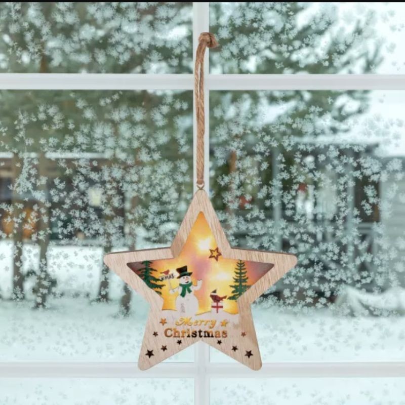 Stea LED Lemn Home | Decor Temporizator 17cm