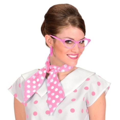 Eșarfă Buline Roz Widmann | Accesoriu Anii '50