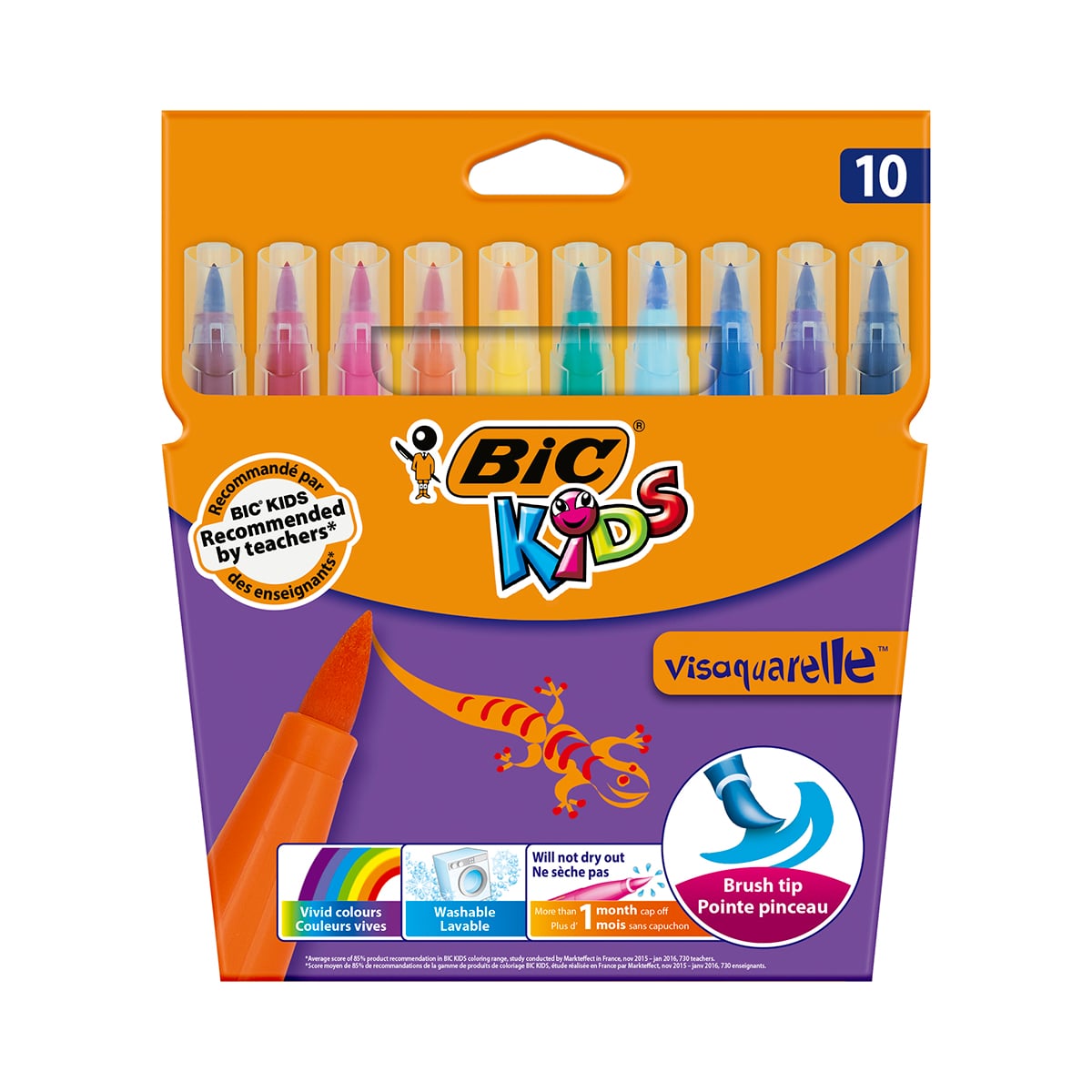 Set Carioci Lavabile Bic Visaquarelle, 10 Culori