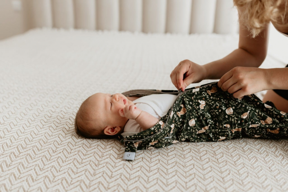 Swaddle Nor Pufos + Caciulita - Somn Linistit Bebe - imagine 5