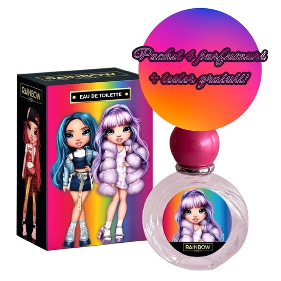 Set 4x Apa de Toaletă Rainbow High 50ml + Tester