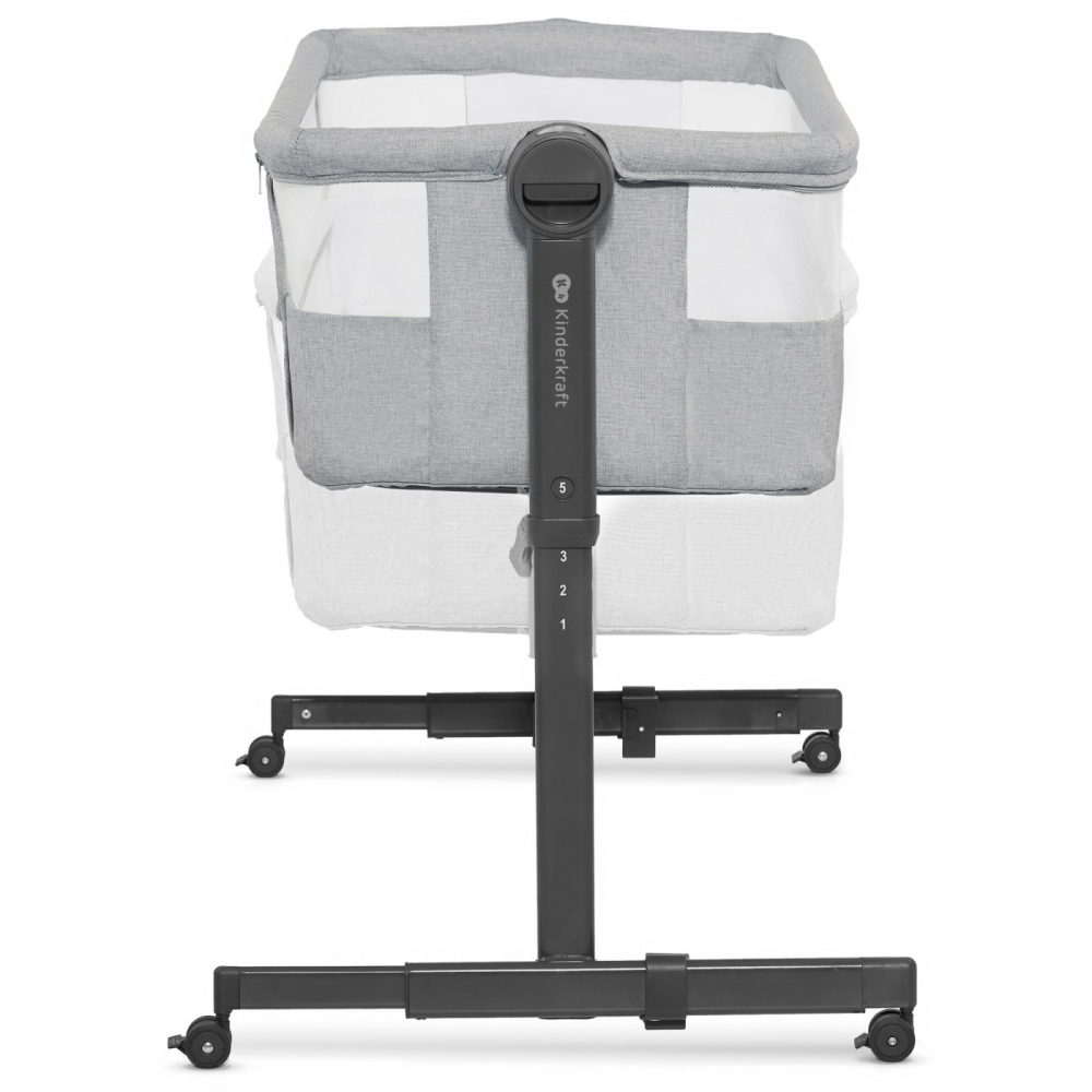 Kinderkraft Neste Up 2 - Patut Co-Sleeper Gri - imagine 2
