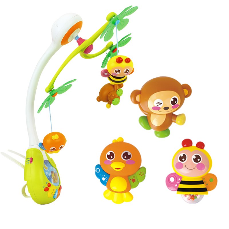 Carusel Muzical Hola Sleepy Animals cu Lampă și Sunete
