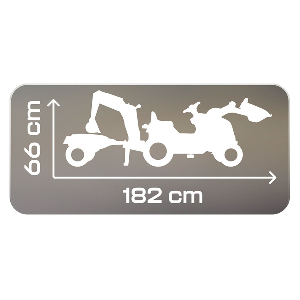 Tractor cu Pedale Smoby Builder Max Galben + Remorcă - imagine 7