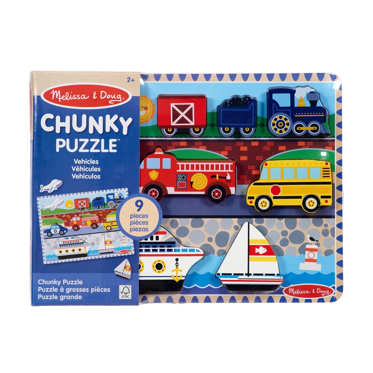 Puzzle Vehicule Melissa & Doug - Educativ și Sigur