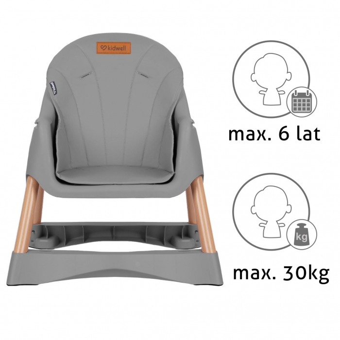 Scaun de masa 2 in 1 Kidwell Karimi gri - imagine 2