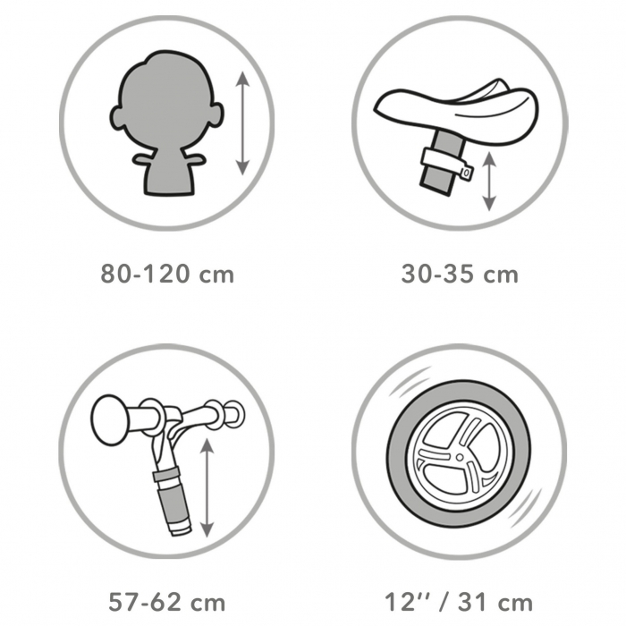 Bicicleta Kidwell Rebel Ombre 12 inch, 2.64 kg - imagine 3