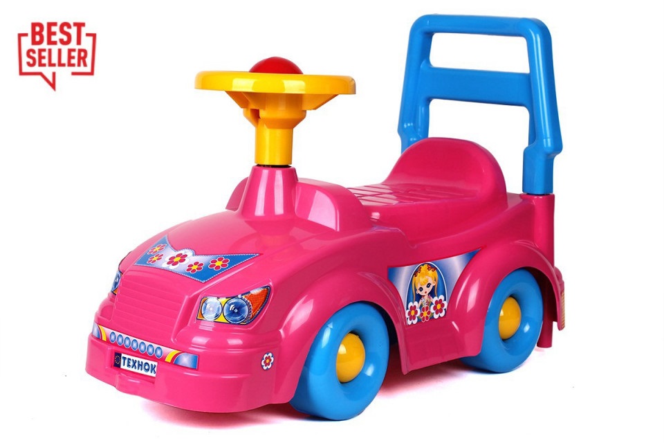 Mașinuță Roz Ride-on cu Spătar 1-3 Ani