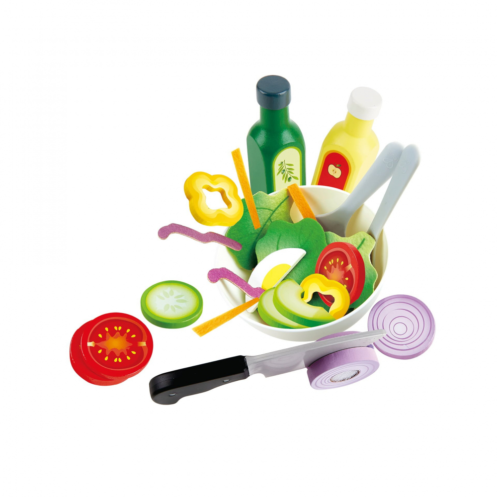 Set Salata din Lemn Hape | Joc Educativ, 39 Piese