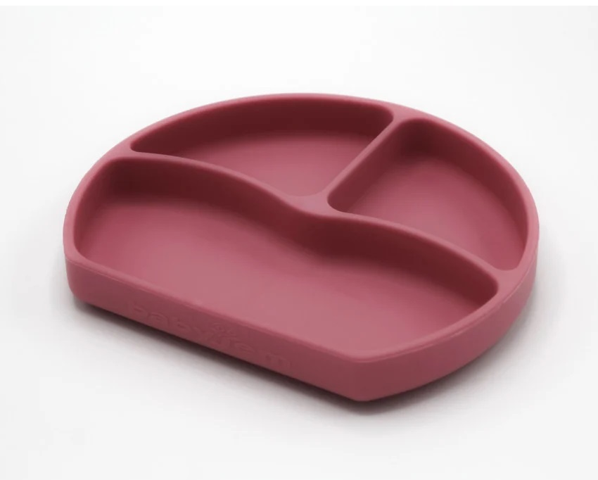 BabyJem Farfurie Silicon Ventuza Roz Antiderapă
