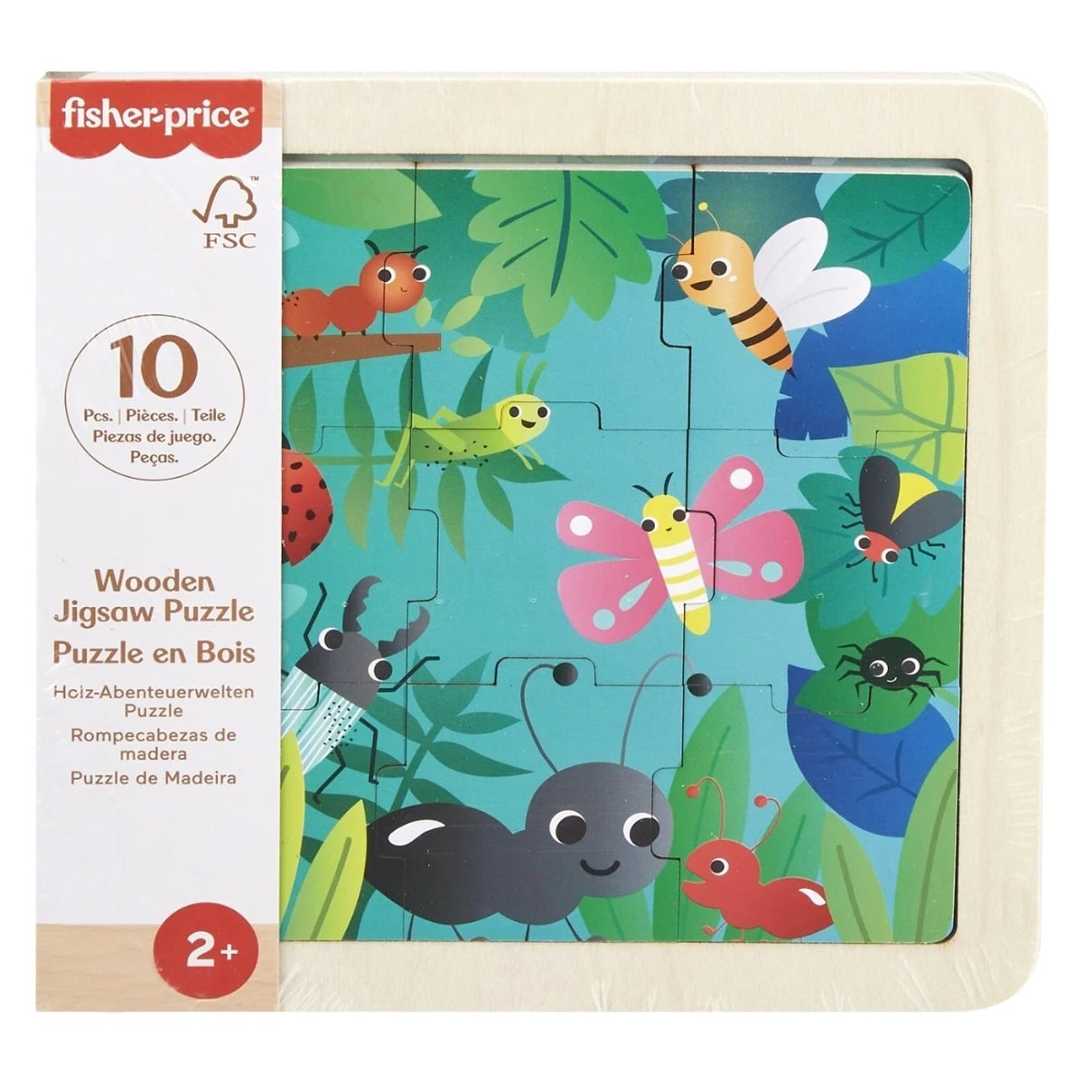 Puzzle Lemn Insecte Fisher Price | Educativ