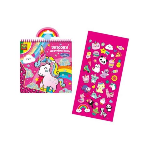 Carte de Colorat Unicorn Ses Creative cu Stickere - imagine 3
