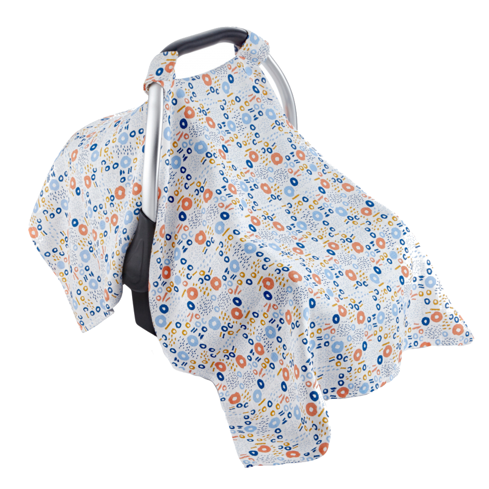 Babyjem Baldachin Muselina Scaun Auto Colorful