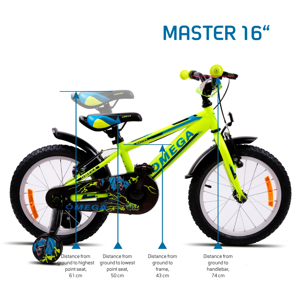 Bicicleta Omega Master 16 inch Galben - imagine 2