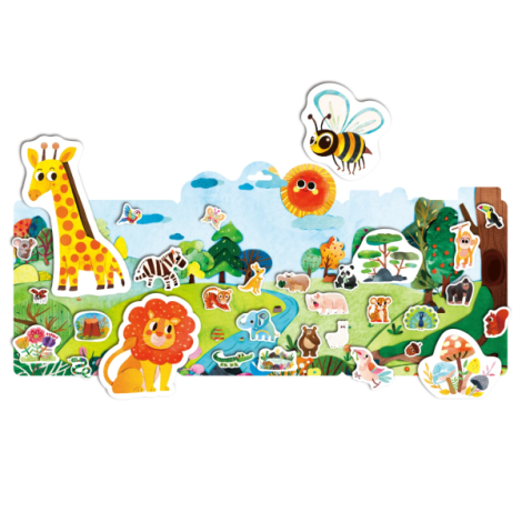 Mieredu Stickere Animale Reutilizabile 31buc - imagine 3