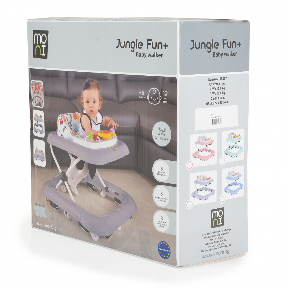 Premergator Moni Jungle Fun Plus Grey, Interactiv - imagine 3