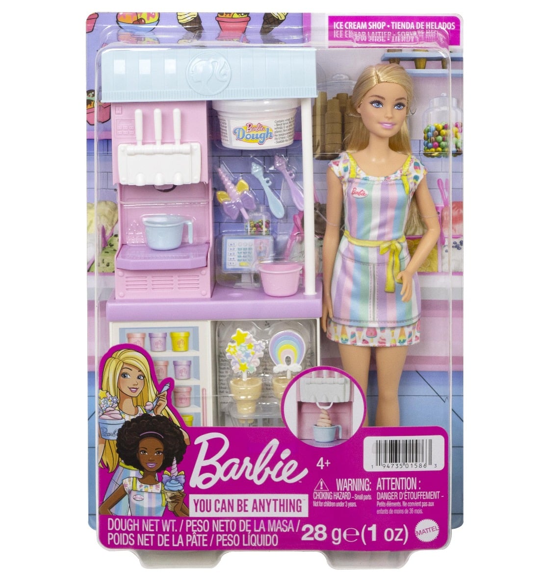 Set Barbie Magazin Inghetata - Papusa si Accesorii