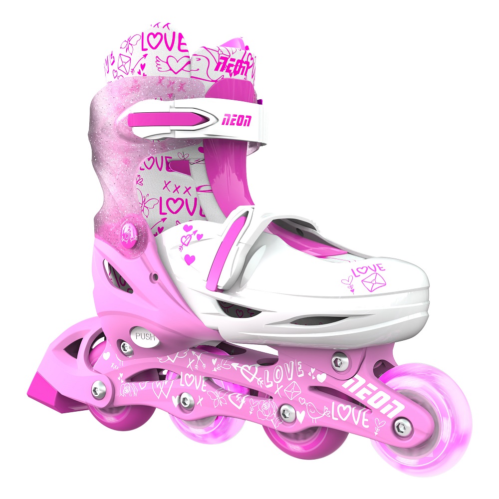 Role Neon Combo Skates 2 în 1 Pink, 34-37