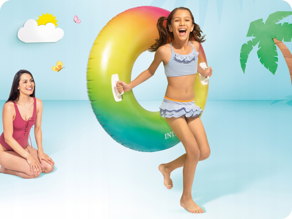 Colac gonflabil Intex cu manere, 119 cm - imagine 3