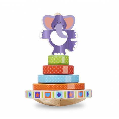 Piramida Elefantel Melissa & Doug, Lemn