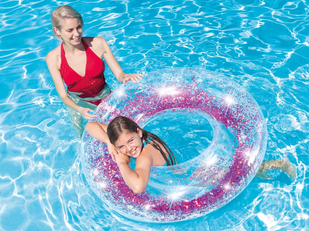 Colac Gonflabil Intex Glitter Pink 119 cm - imagine 2