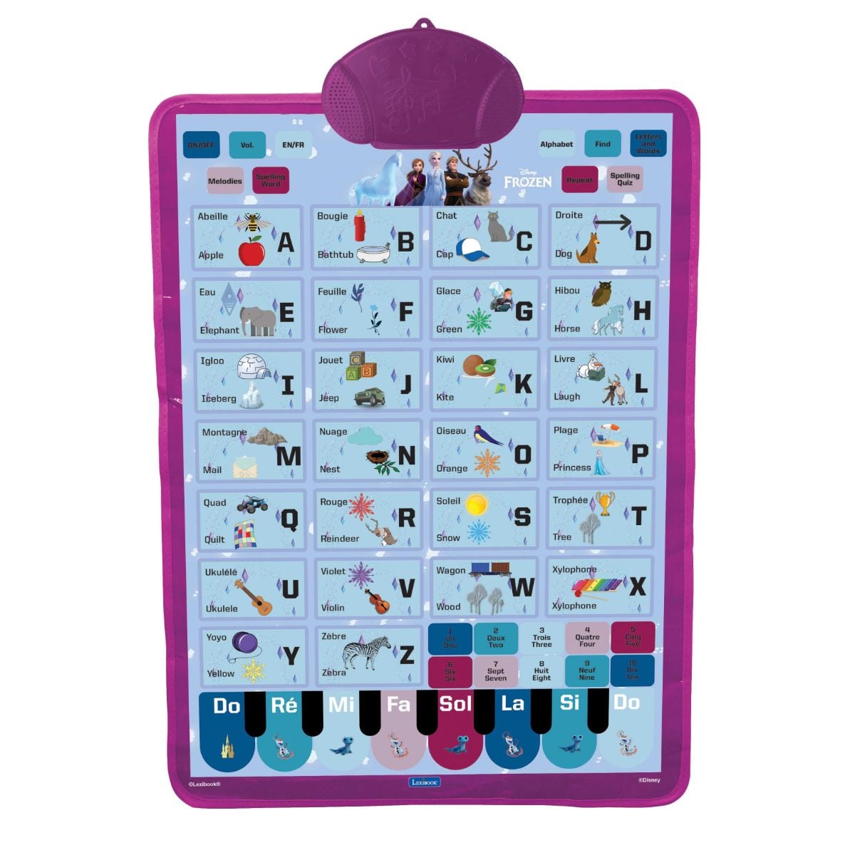 Poster Educativ Frozen Alfabet Engleza-Franceza