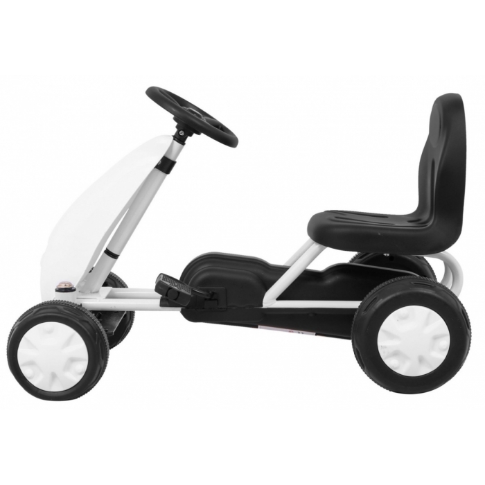 Gokart Kart Pedale Copii Alb - Aventură Sigură - imagine 4