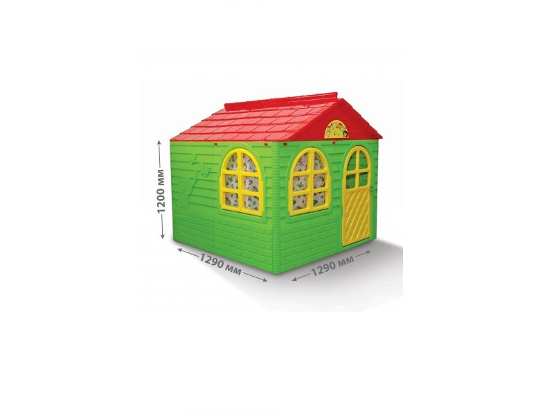 Casuta de joaca Mykids GreenRed Mid, Interior/Exterior